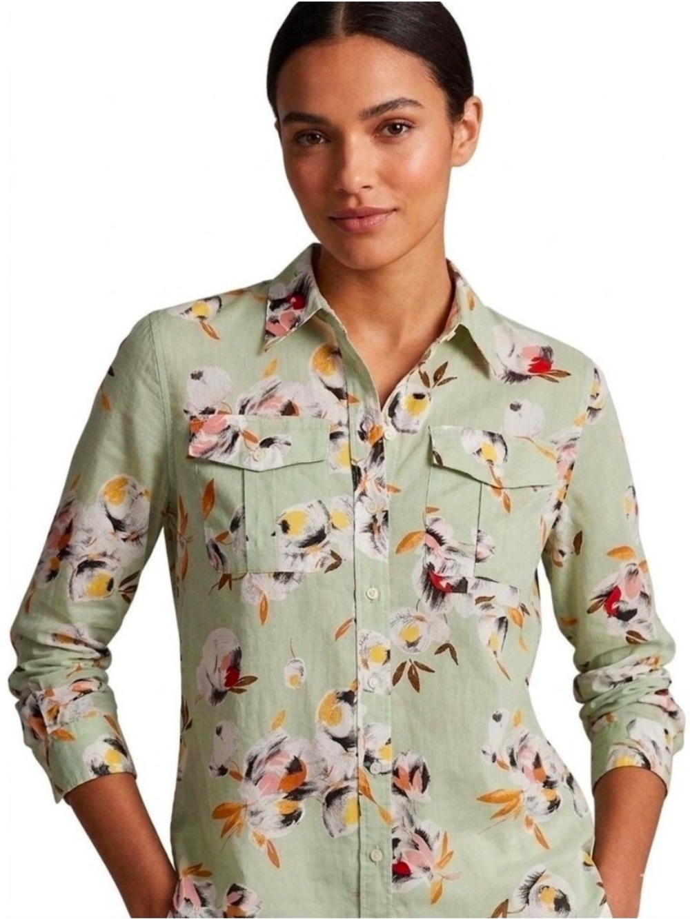 ⭐️NEW⭐️ Ralph Lauren Mint Floral Blouse